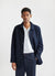 Check Long Sleeve Cuban Linen Shirt | Blue