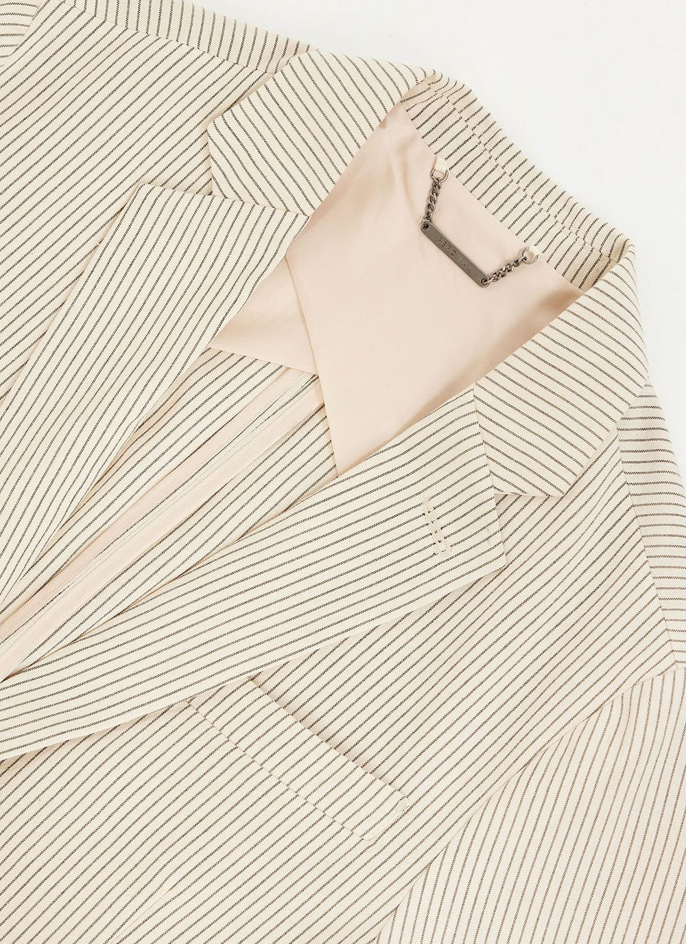 Linen stripe blazer sale