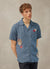 Tapestry Cuban Linen Shirt | Octo Party | Blue