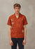 Tapestry Cuban Linen Shirt | Wild Flower Meadow | Brick