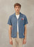 Tapestry Cuban Linen Shirt | Octo Party | Blue