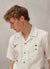 Tapestry Cuban Linen Shirt | Wild Flower Meadow | White