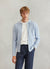 Long Sleeve Academy Mini Cable Knit | Heather Blue