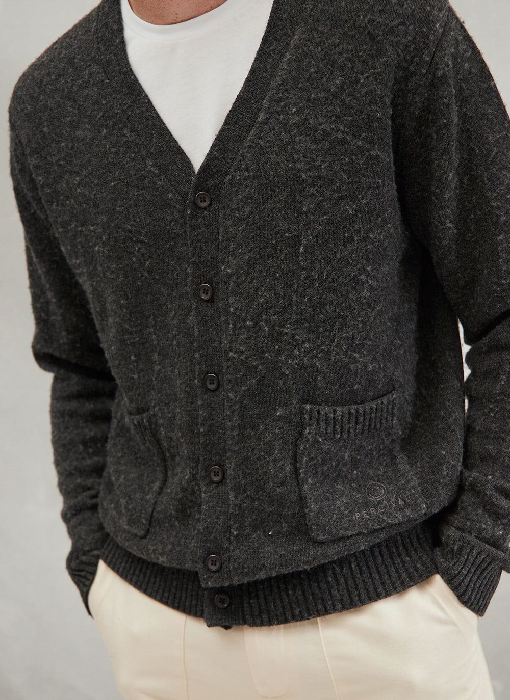 Charcoal cardigan sale