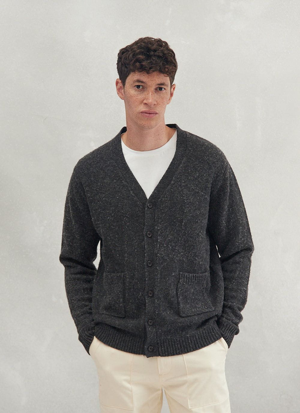 Charcoal cardigan sale
