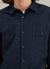 Brushed Cotton Shirt | Navy
