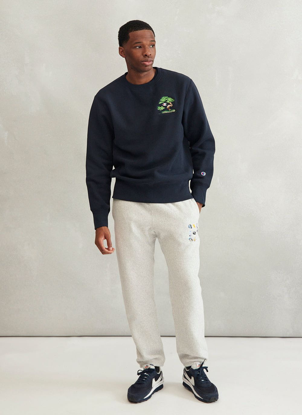 Champion navy jumper online