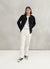 Pleated Denton Jacket | Black Cotton Suede