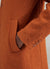 Pea Coat | Boucle Wool Blend | Rust