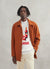 Pea Coat | Boucle Wool Blend | Rust