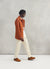 Pea Coat | Boucle Wool Blend | Rust
