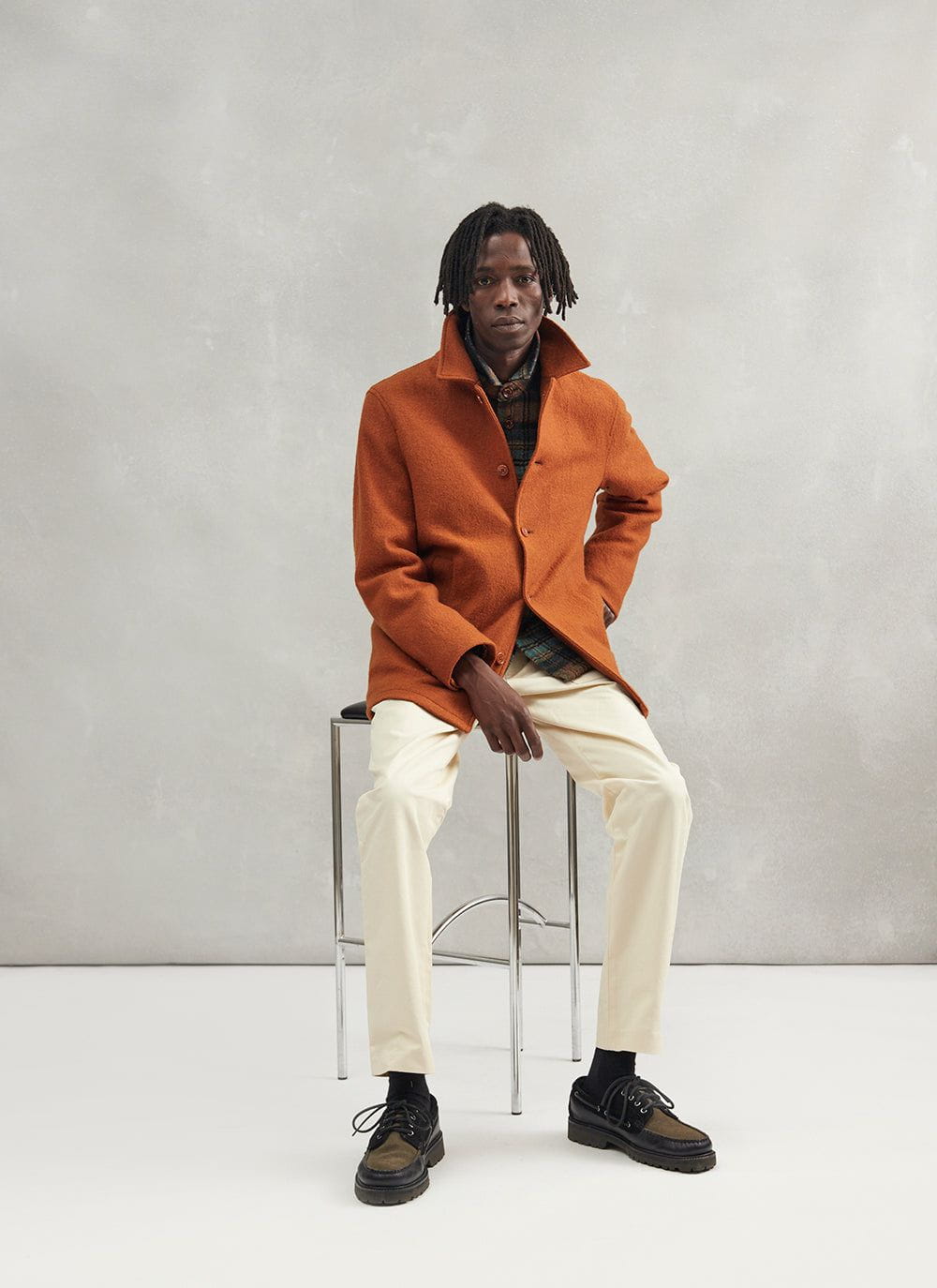 Rust peacoat deals