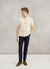 Pinstripe Visitors Polo | Cream