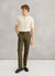 Pinstripe Visitors Polo | Cream