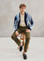 Pinstripe Visitors Polo | Cream