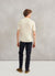 Pinstripe Visitors Polo | Cream