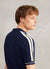 Pinstripe Visitors Polo | Navy