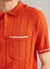 Pinstripe Visitors Polo | Orange