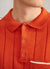 Pinstripe Visitors Polo | Orange
