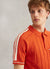 Pinstripe Visitors Polo | Orange