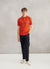 Pinstripe Visitors Polo | Orange