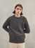 Raglan Knit Sweater | Lambswool | Charcoal