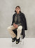 Raglan Knit Sweater | Lambswool | Charcoal