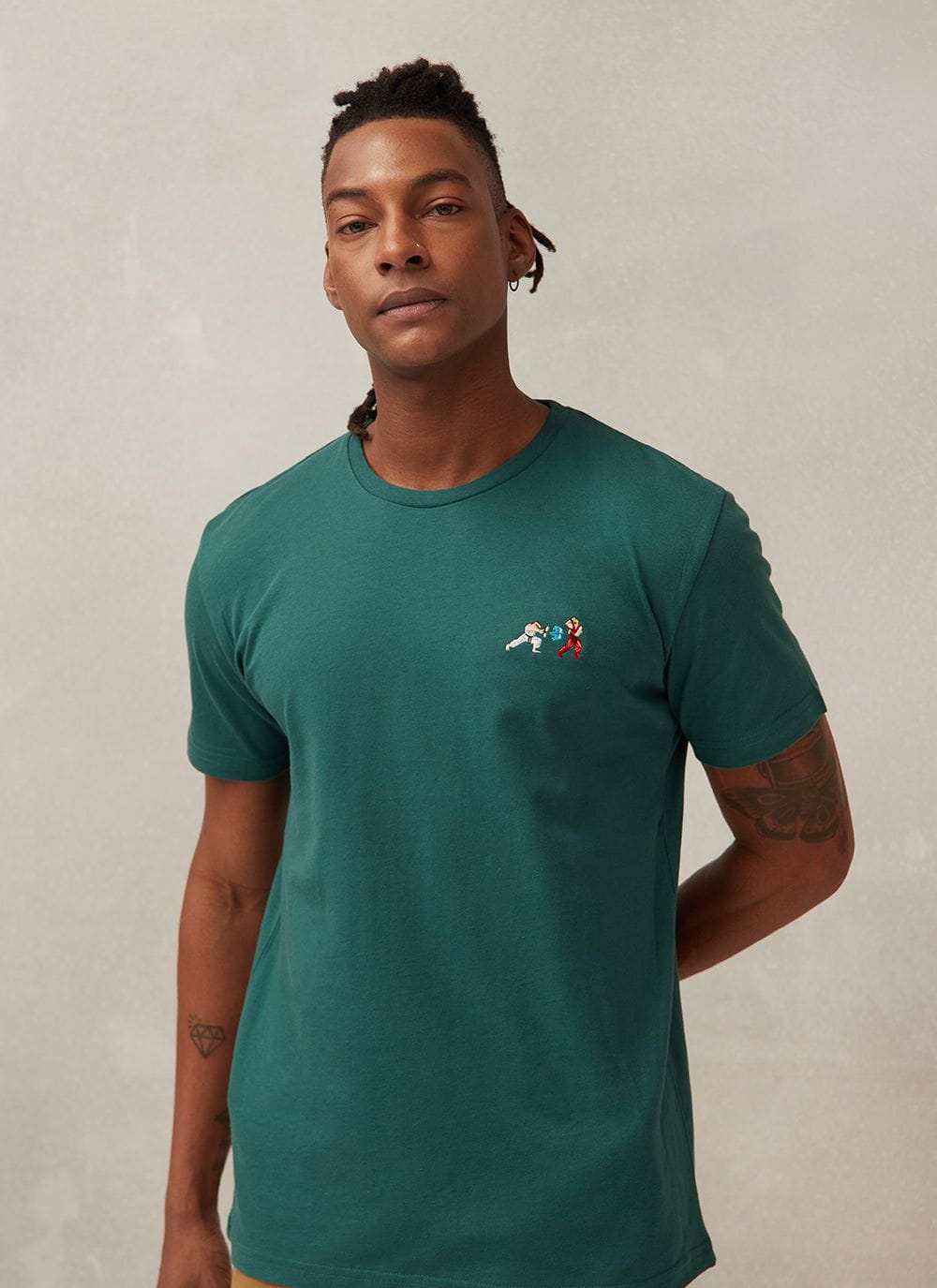 T Shirt Karate Guys Emerald Percival Menswear