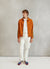 Stripe Jacquard Zip Vincent Jacket | Bronze