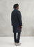 Trench Coat | Boucle Wool Blend | Navy