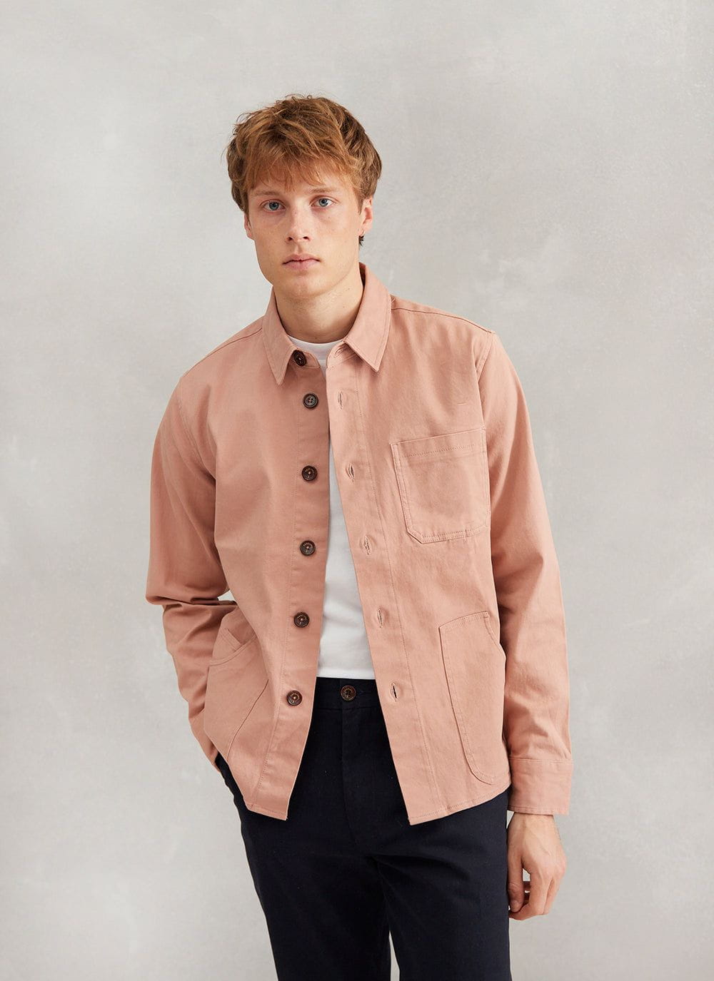 Mens pink top overshirt