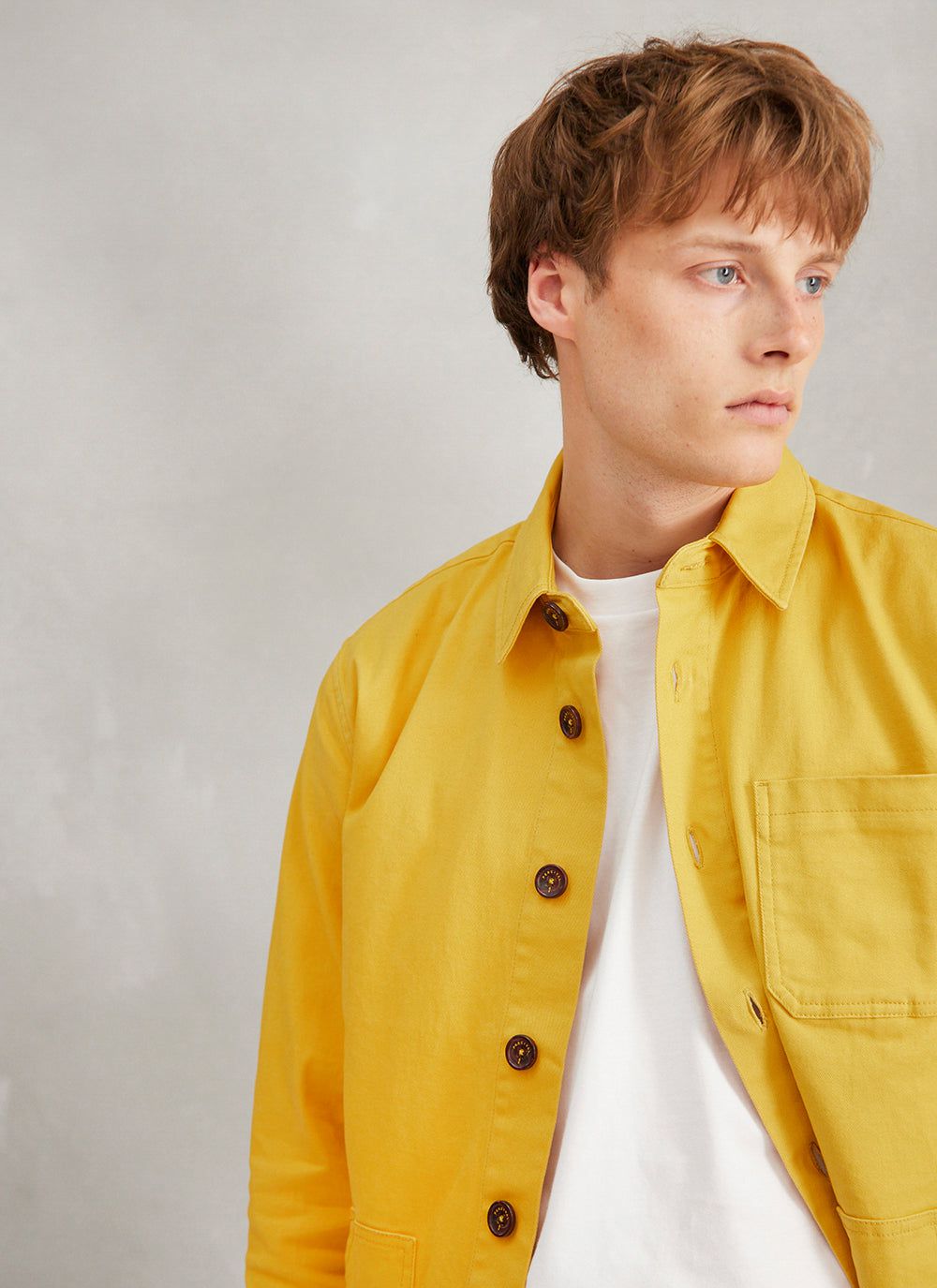 Mens yellow overshirt outlet
