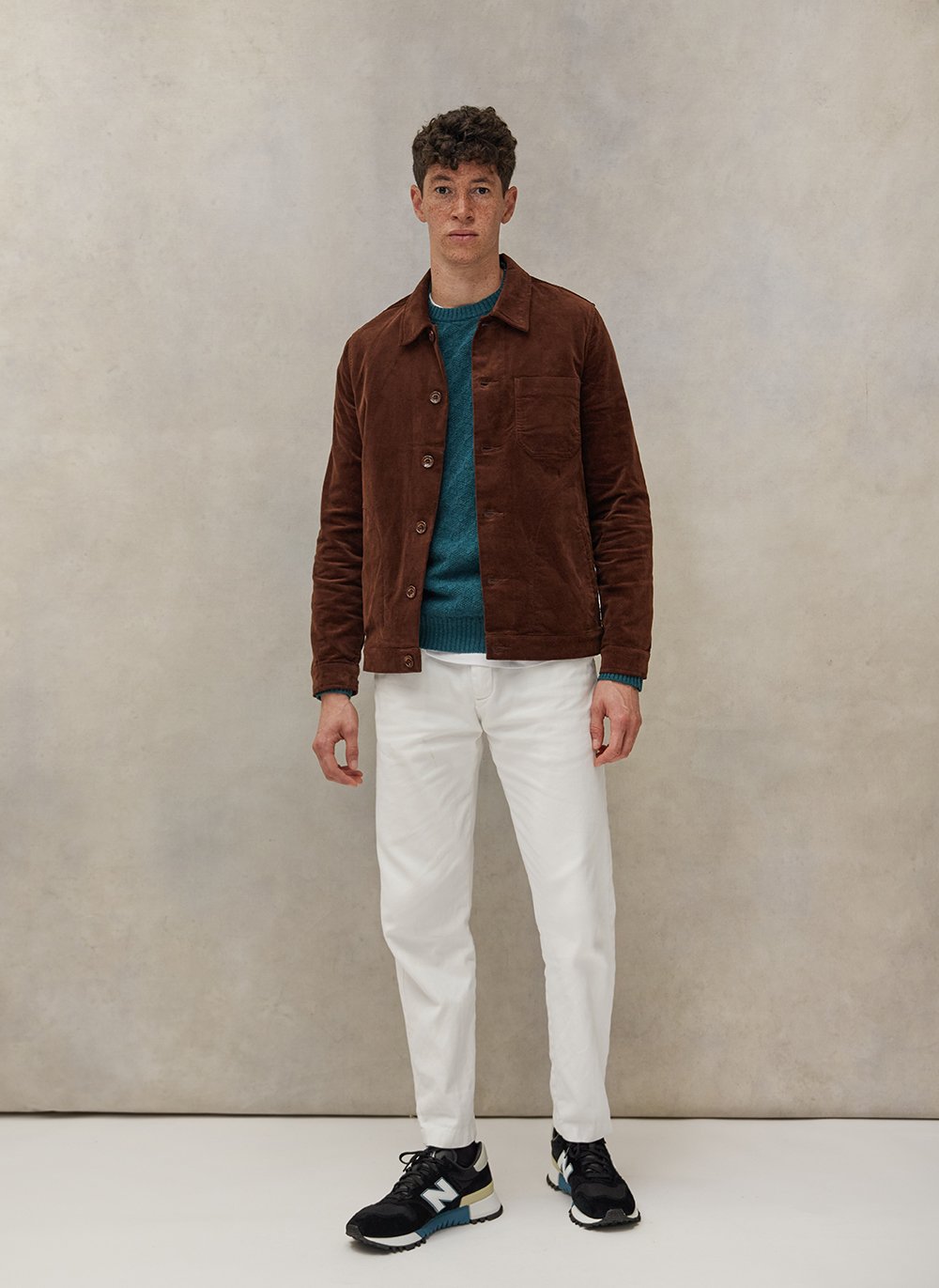 Vincent Button | Espresso Cotton Suede & Percival Menswear