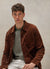 Vincent Button | Espresso Cotton Suede