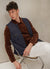 Vincent Button | Espresso Cotton Suede