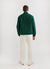 forest casentino wool bomber jacket styled with white trousers