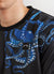 Black football shirt with large navy octopus prints