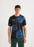 Black football shirt with large navy octopus prints