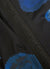 Black football shirt with large navy octopus prints close up