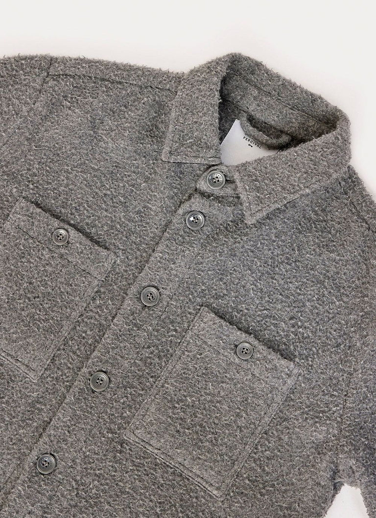 Blanket Overshirt | Casentino Wool | Grey | Percival Menswear