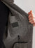 grey casentino overshirt inner pocket details with carabiner
