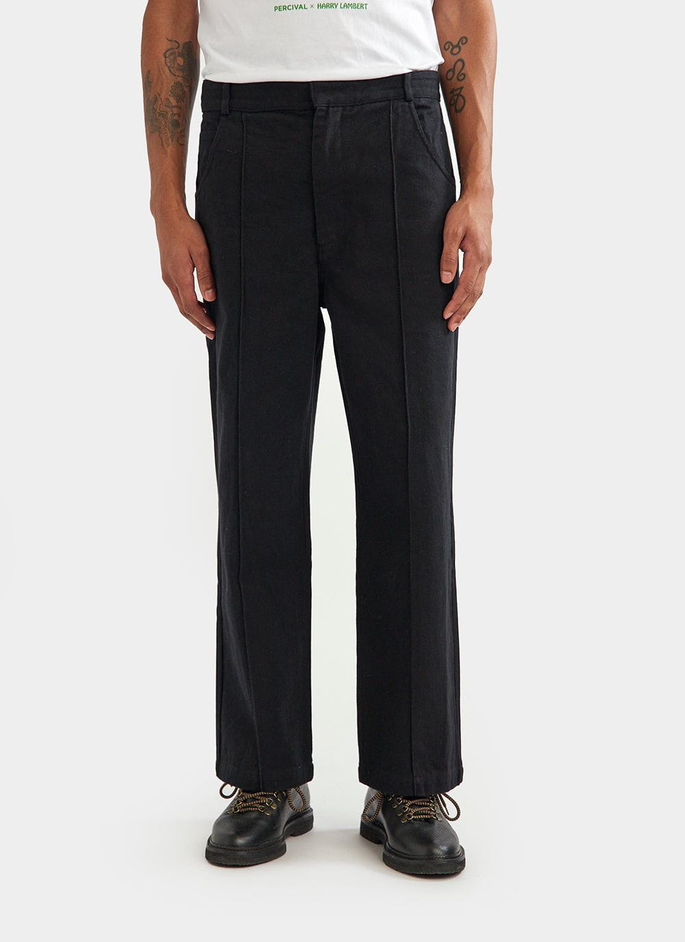 Mens wide on sale leg trousers uk