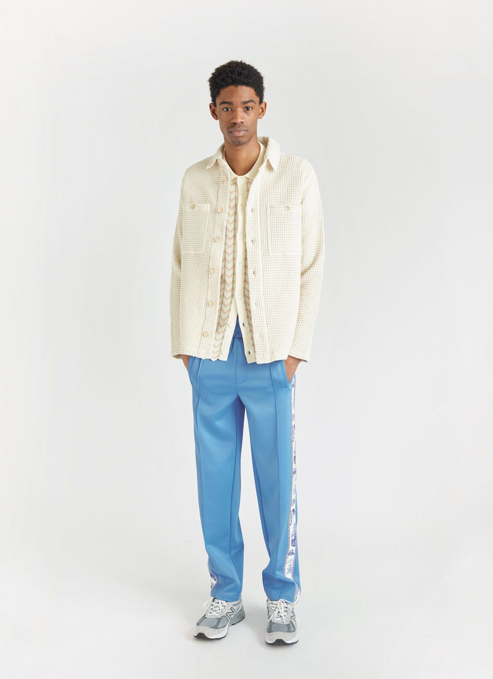 Denim jacket track pants clearance
