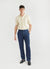 Straight Leg Linen Trousers | Navy