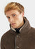brown suede and white shearling coat with collar and buttons