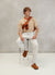 T Shirt | Mint with Orange Space Dye