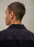 Pleated Denton Jacket | Navy Cotton Suede