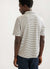 Knitted Zip Polo | Cream with Navy