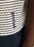 Knitted Zip Polo | Cream with Navy