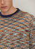 T Shirt | Blue with Orange Space Dye